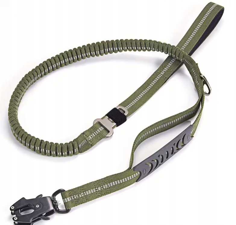 Levně Silné Vodítko pro psa s tlumičem Reflexní procházková tréninková pomůcka