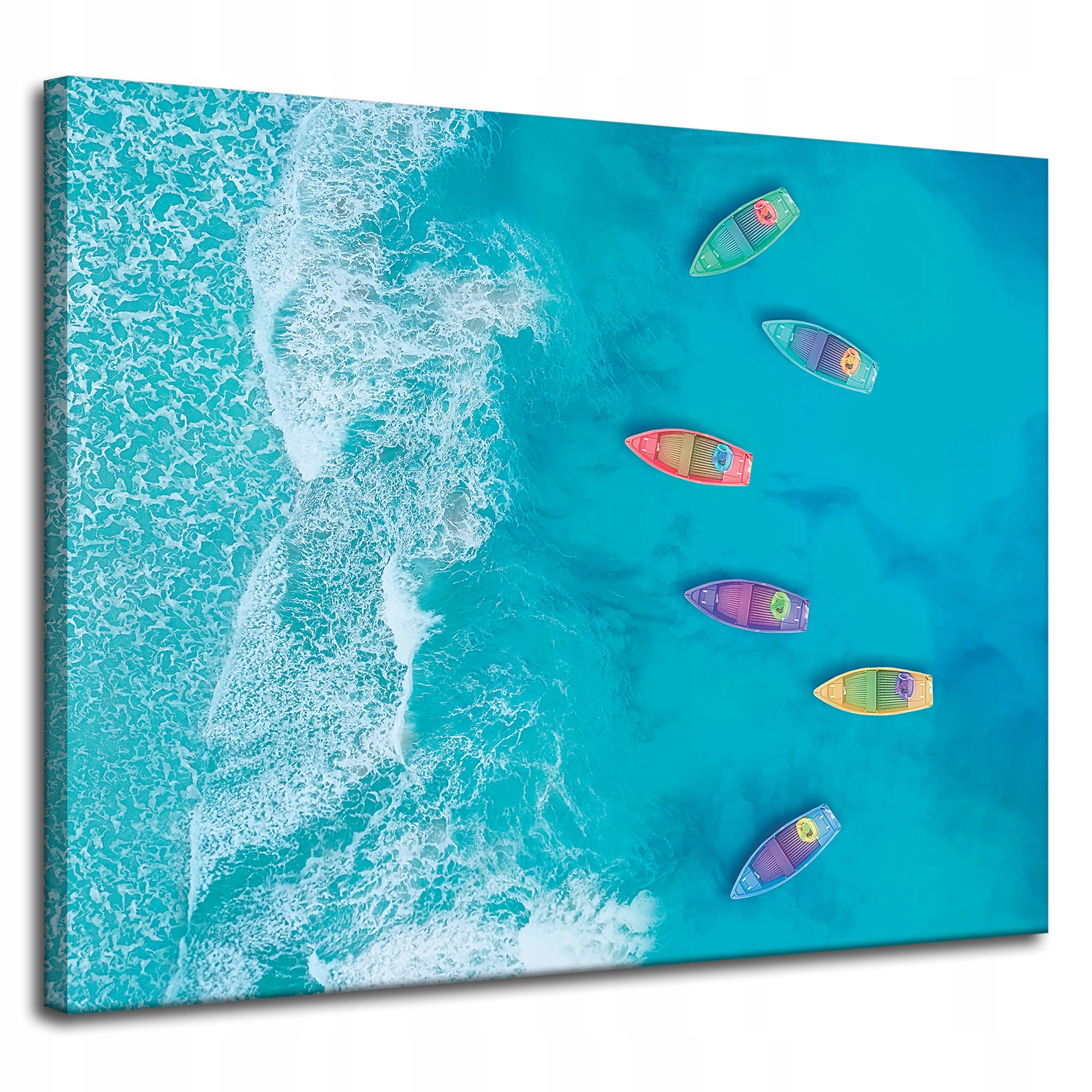 Obraz na plátně Lodě Voda Barvy Vlny 100x80 cm Ideální jako dárek