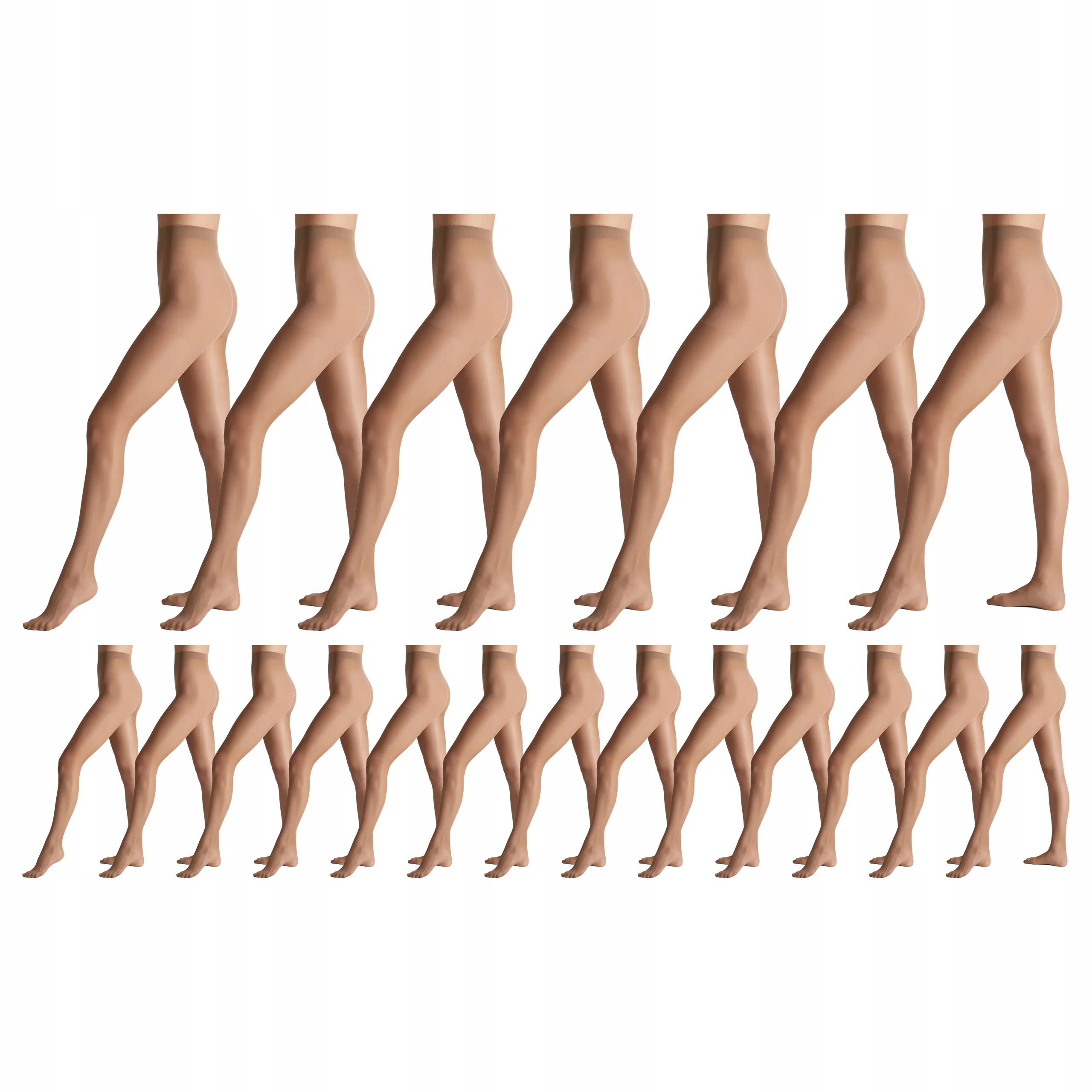 20 x Punčocháče 15 den klasické tenké hladké Marilyn 3-M Beige