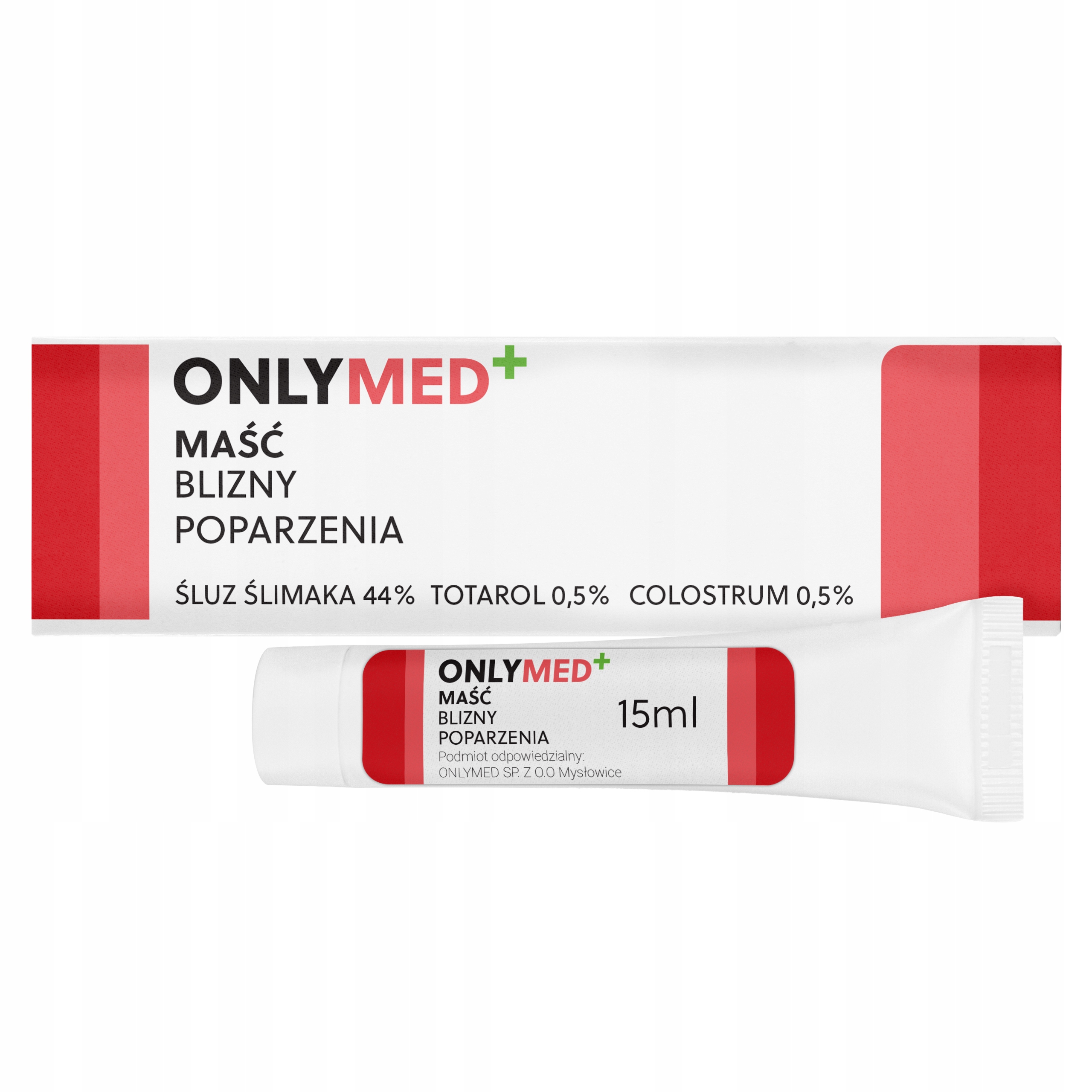 Maść na Blizny, Rozstępy, Blizny po Poparzeniach, śluz ślimaka 15ml Onlymed
