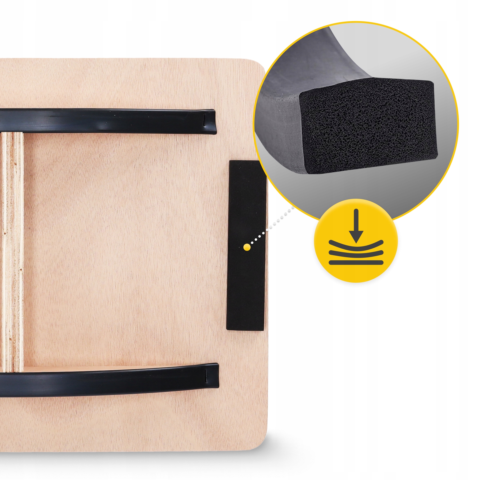 БАЛАНСУВАЛЬНА ПЛАТФОРМА БАЛАНСУВАЛЬНИЙ ТРЕНАЖЕР ДЕРЕВ'ЯНА ПРЯМОКУТНА БАЛАНСУВАЛЬНА ДОШКА Діаметр 43 см