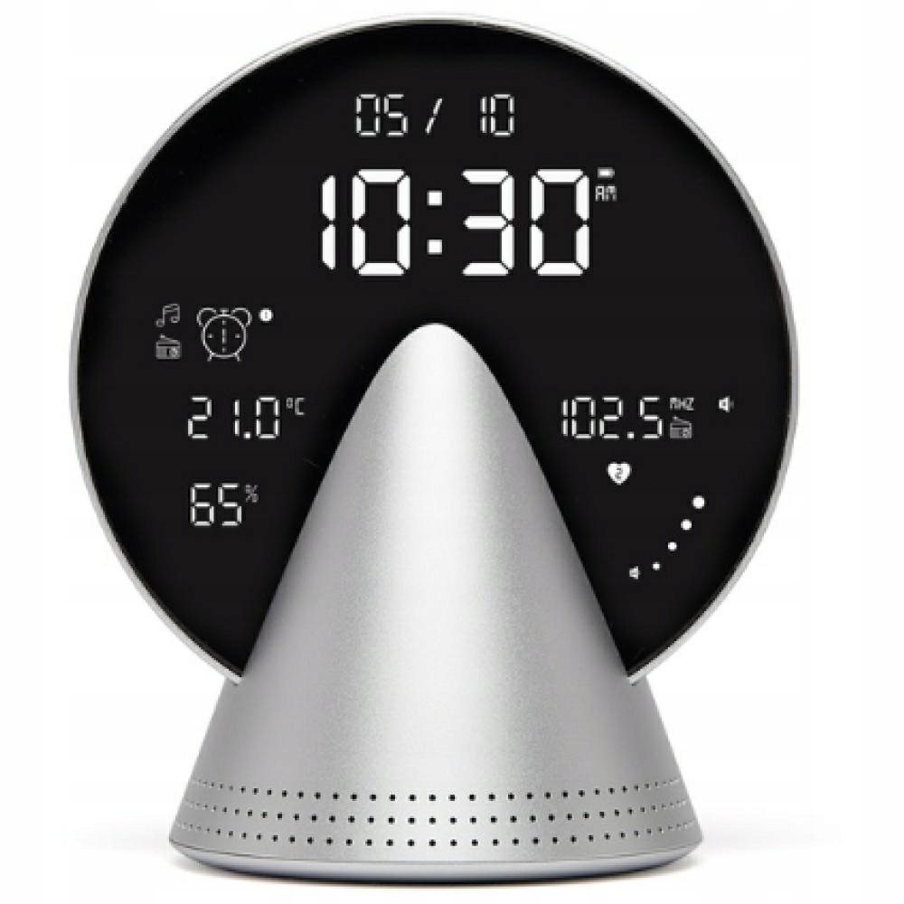 Budík Lexon Conic Clock z hliníka