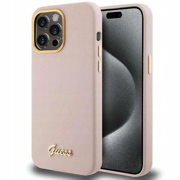 Pouzdro pro Apple iPhone 15 Pro 6,1" Guess růžové