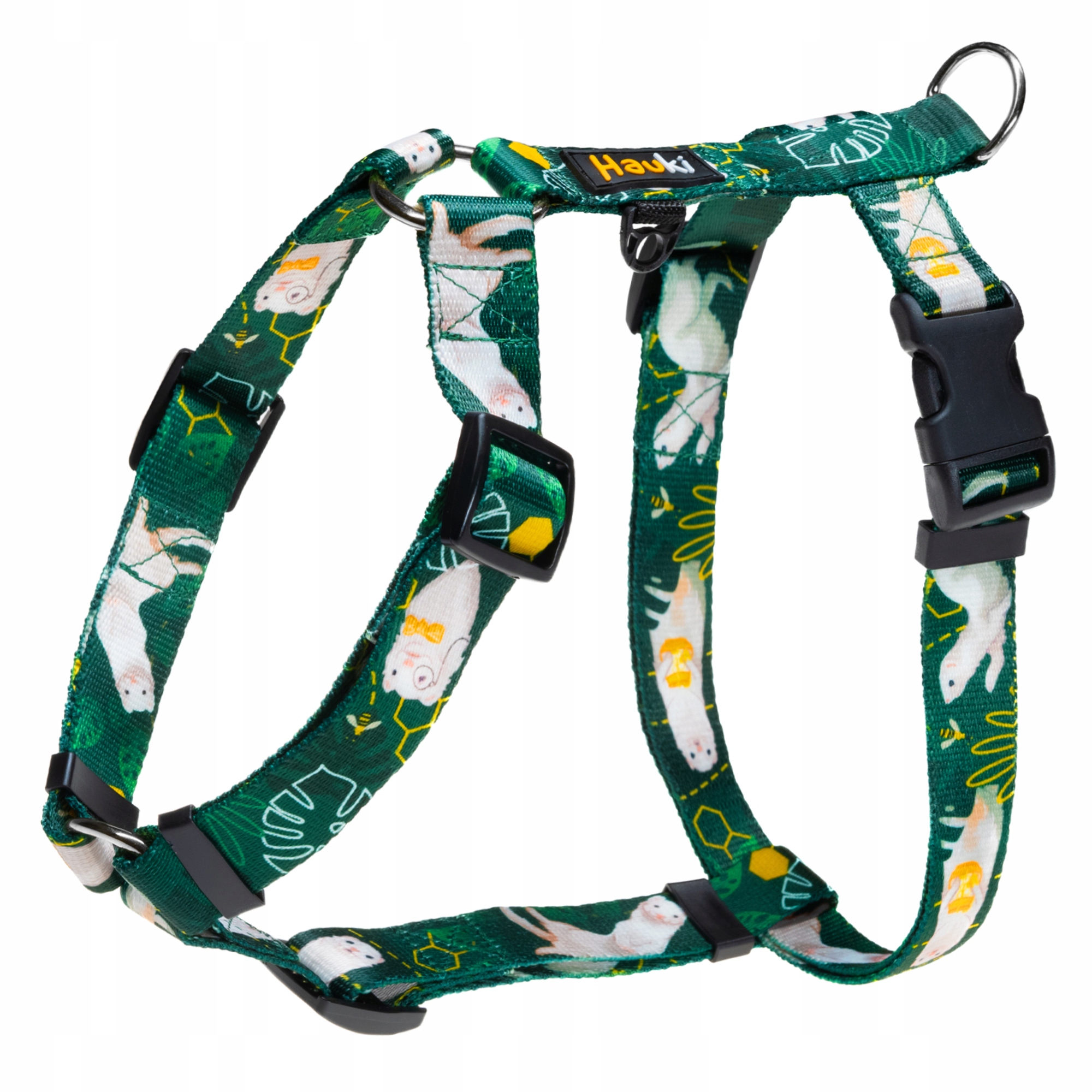 Levně Postroj Pro Ovčáka Je Odolný. Vzor Fretky. Stříbrné Kování. Velikost XL