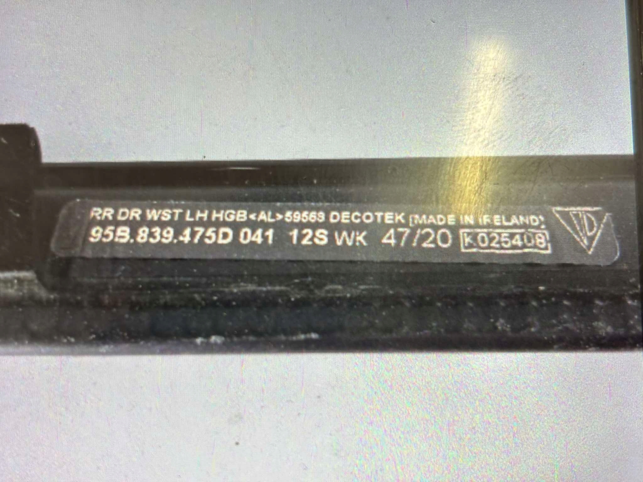 moulding windows dust rear left PORSCHE MACAN 95B839475D