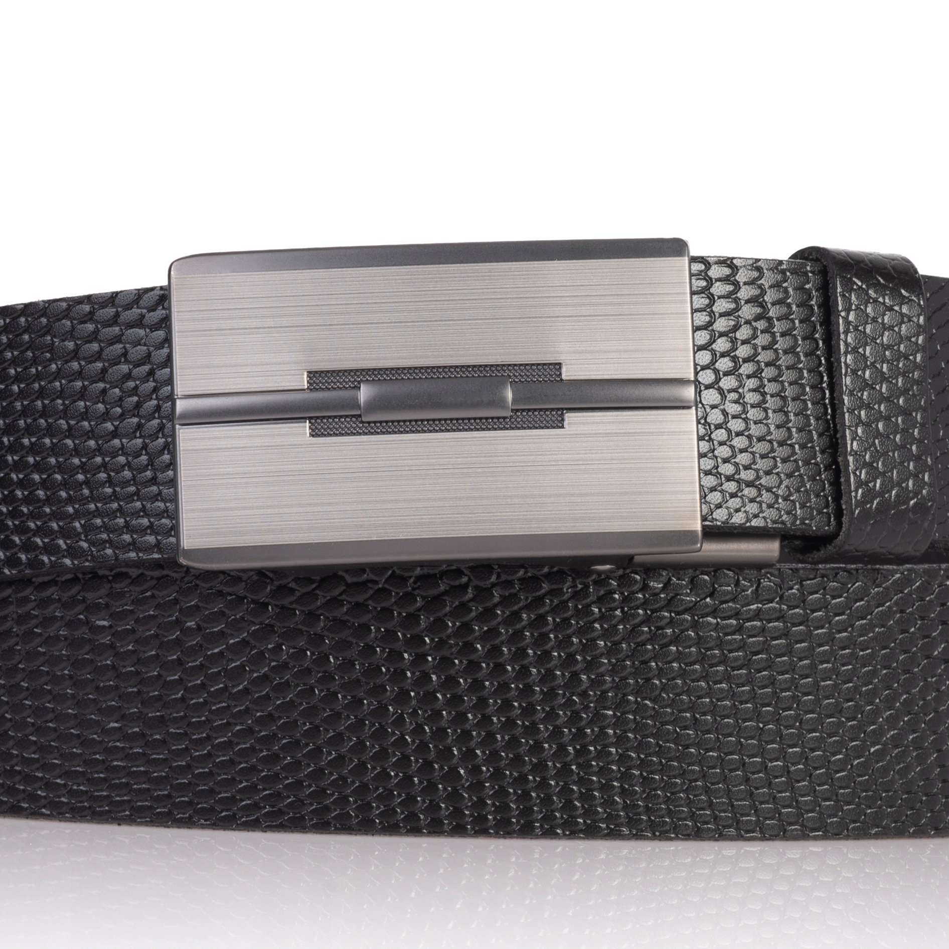 Pasek SKÓRZANY męski SEPHER CZARNY krokodyl wąż Waga produktu z opakowaniem jednostkowym 0.1 kg