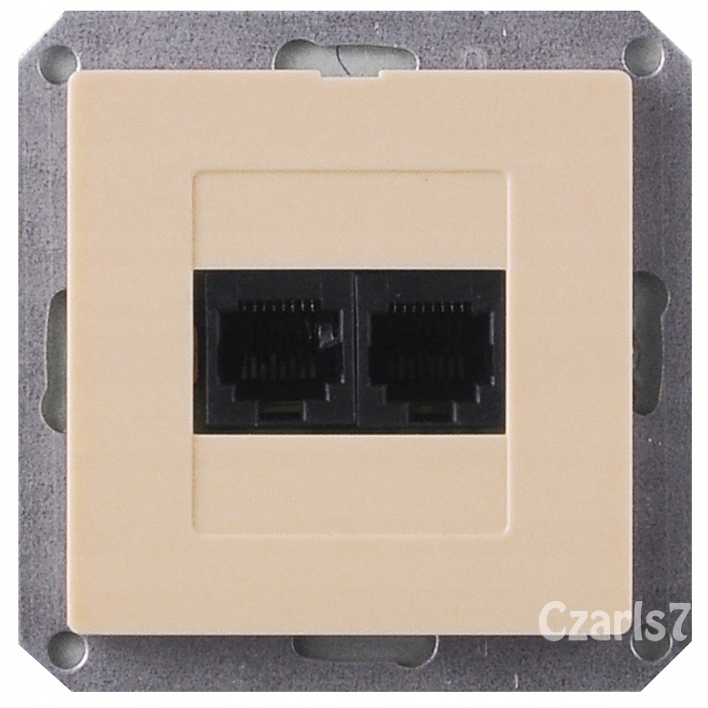 

Gniazdo Internetowe Podw. RJ45 Premium Beż Moduł