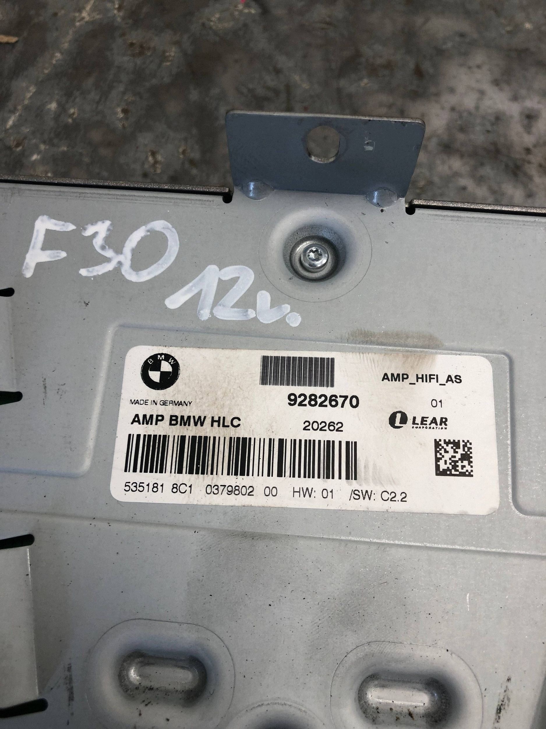 amplifier AUDIO BMW F30 9282670