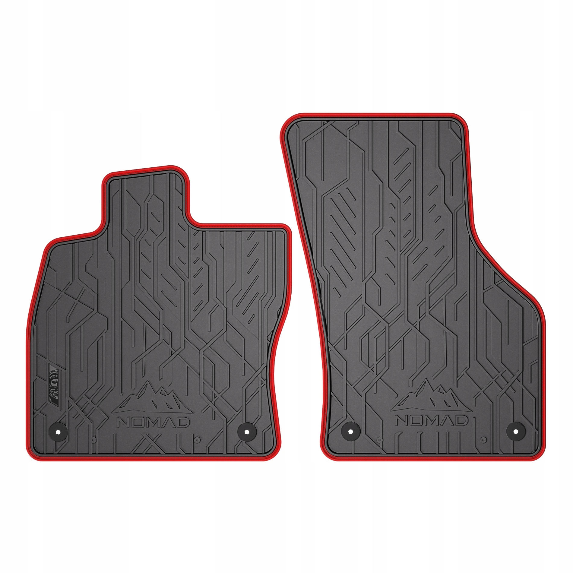 Gumové koberce Nomad Seat Leon III 2012-2020 červené