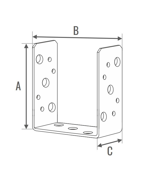 PODSTAWA SŁUPA LEKKA TYPU 'U' KOTWA 100x45x45 Rodzaj podstawa słupa