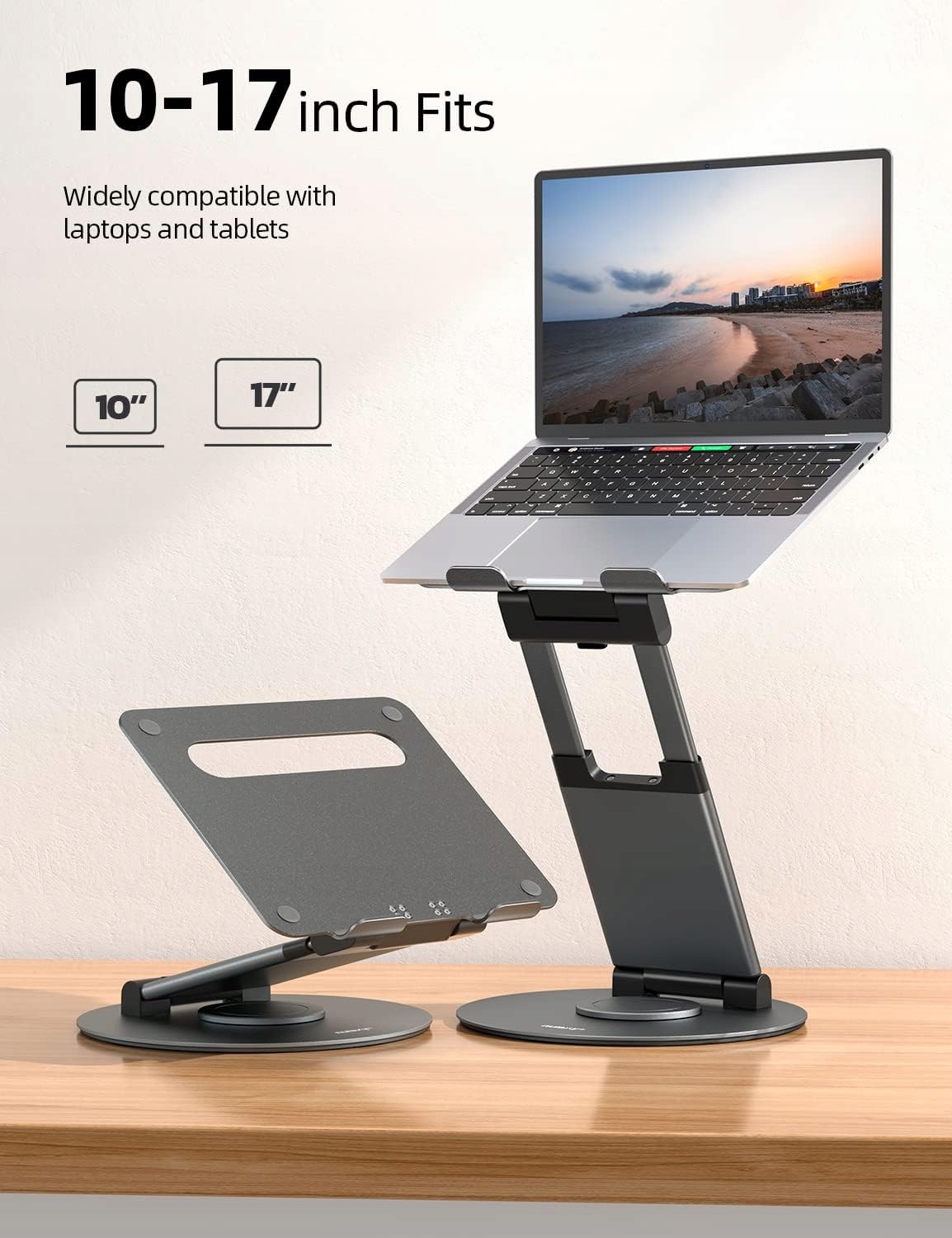 NULAXY ERGONOMICZNY REGULOWANY STOJAK NA LAPTOP DO 17 CALI 360 STOPNI — miniatura 7