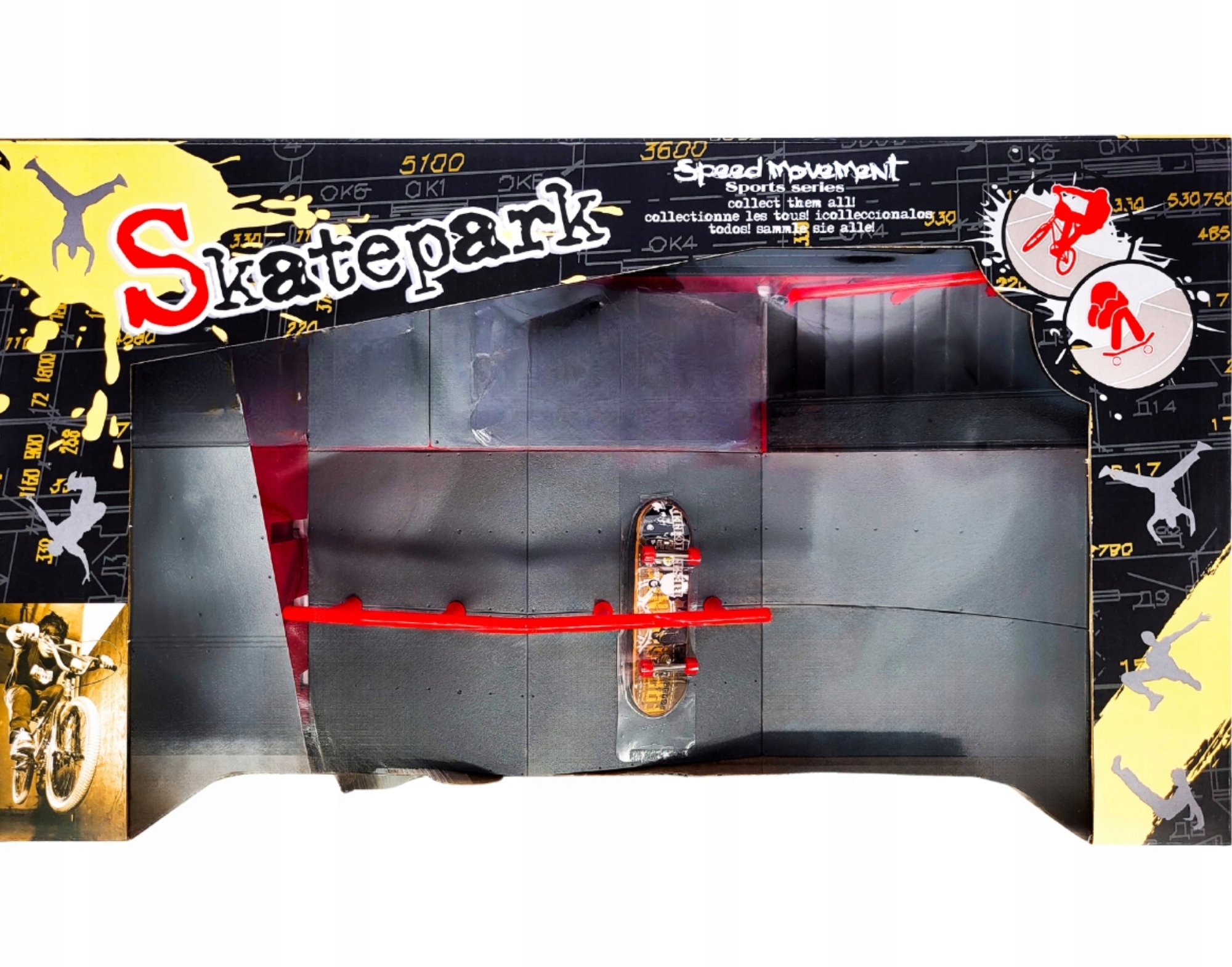 Duży zestaw fingerboard ze skateparkiem RegMag FB-10-A