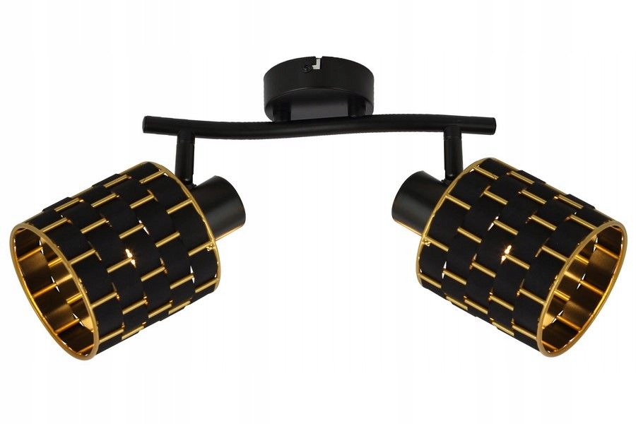 Stropní Svítidlo ve tvaru válcovitých stínítek vlnité základny Thiago zlatý