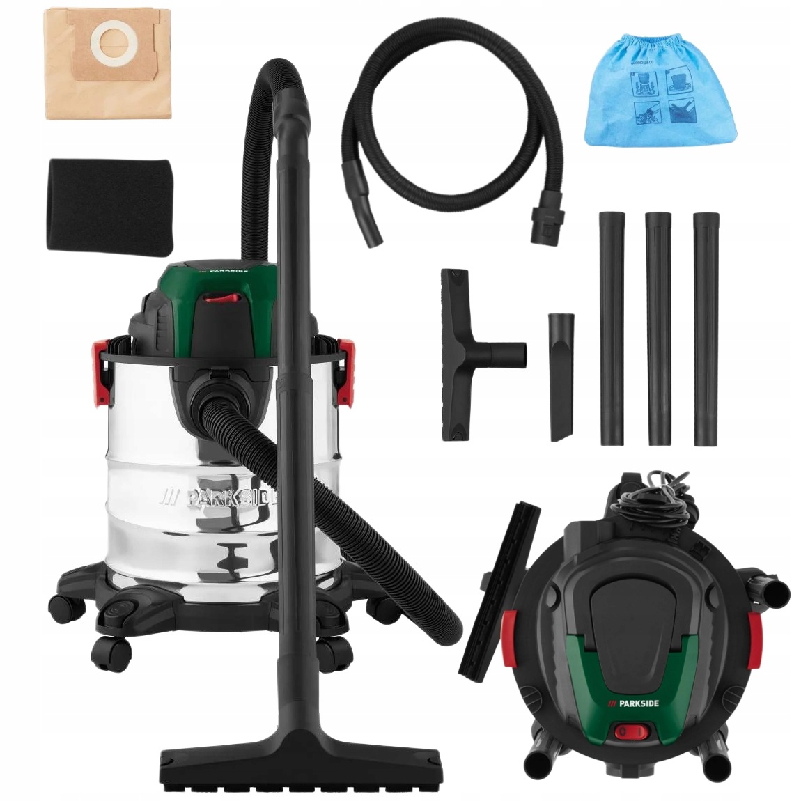 Parkside odkurzacz warsztatowy budowlany przemysłowy Pwd 20 C3 1300W mokro