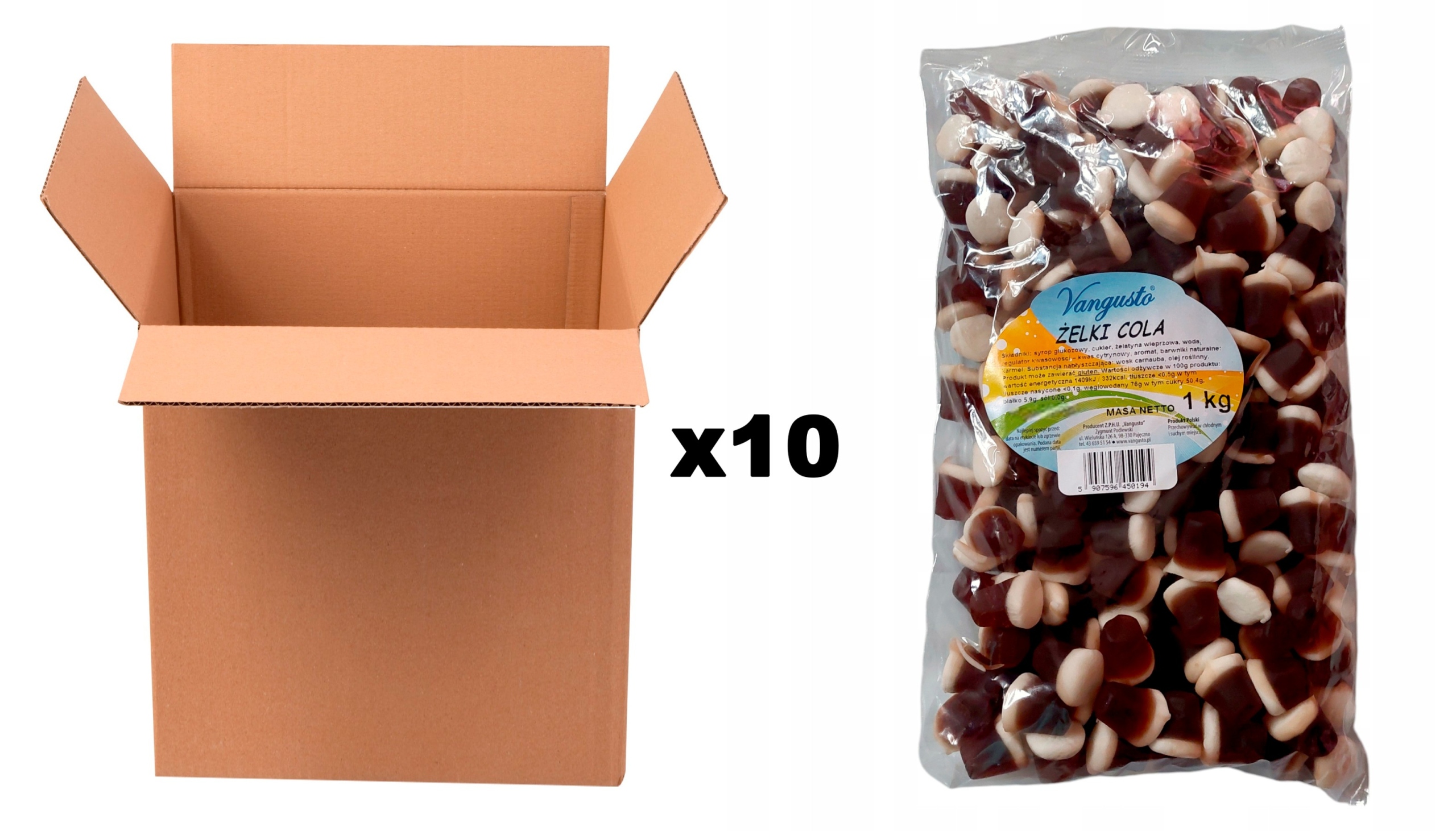 Levně Želé Bonbony Vangusto 10x1 kg Cola