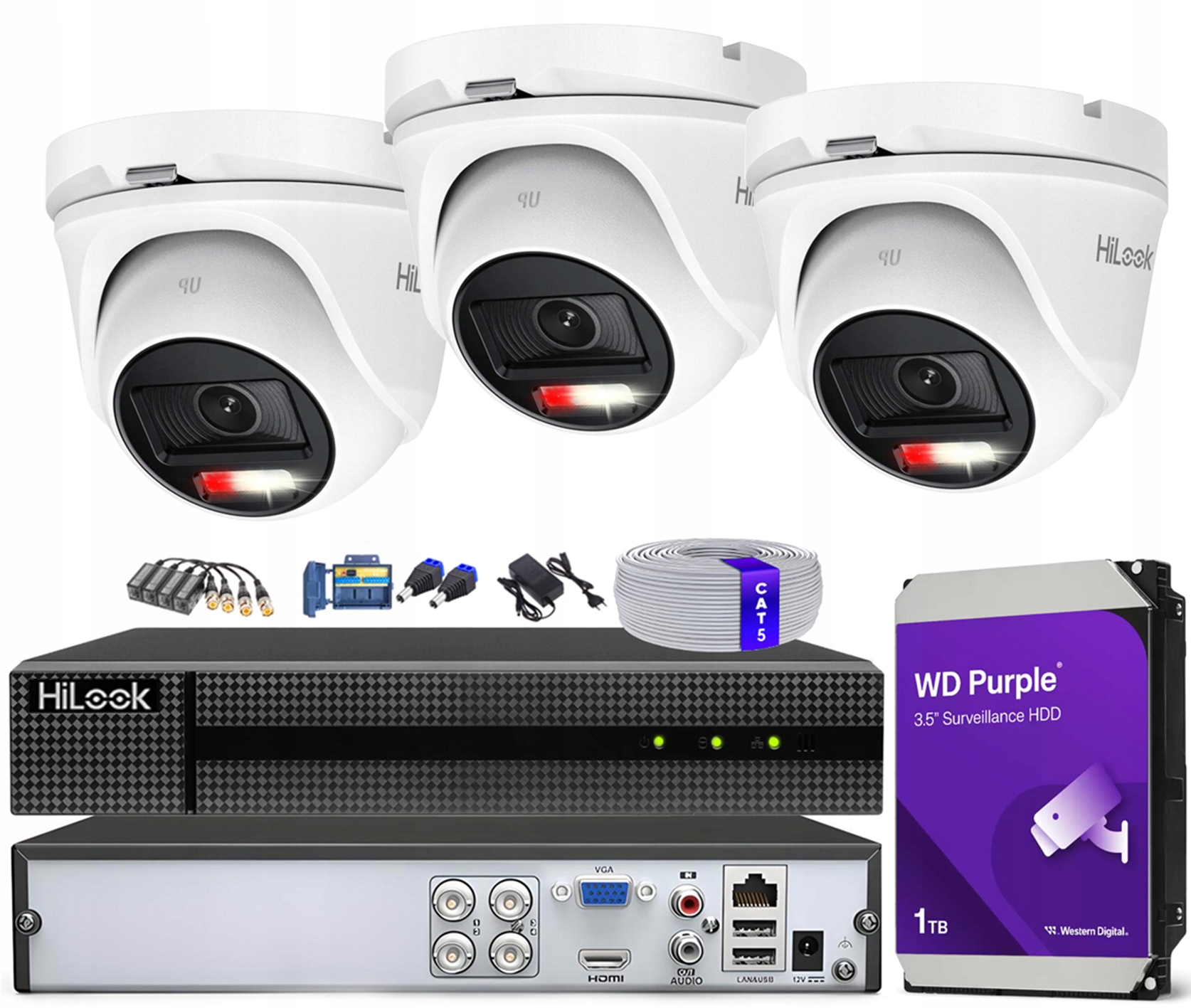 Monitorovací sada pro kamery 5Mpx TVICAM-T5M-20DL DVR-4CH-4MP 1TB