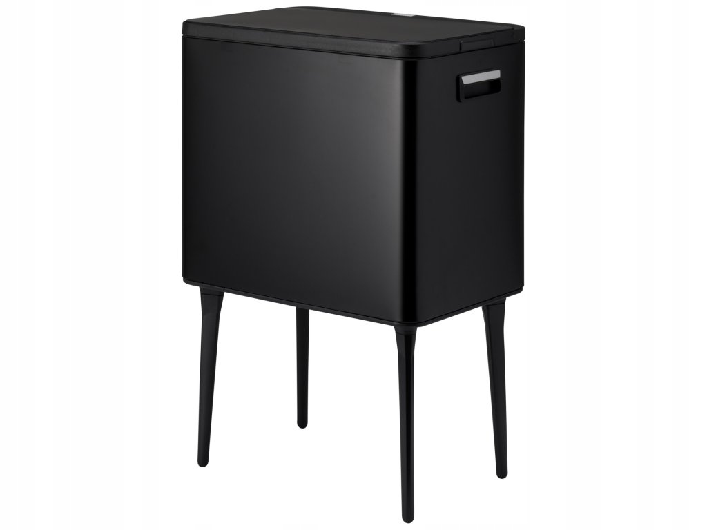 Automatický odpadkový kôš, 35 l, kovový čierny