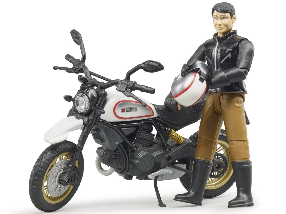 Scrambler Ducati Desert Sled z kierowcą Bruder 63051 Kolor czarny