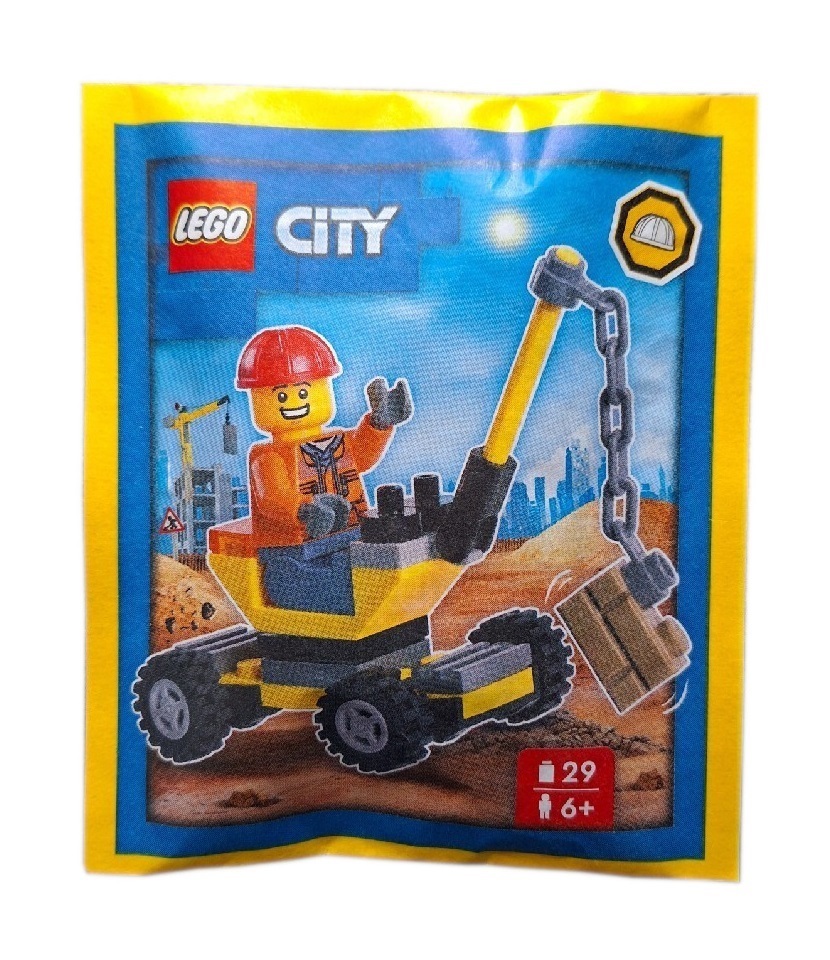 Lego City Minifigure Polybag- Builder with Crane #952401