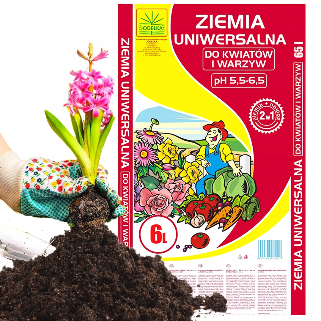 ZIEMIA DO WARZYW KWIATÓW ROŚLIN OGRODOWA XXL NAWÓZ Pojemność 65 l