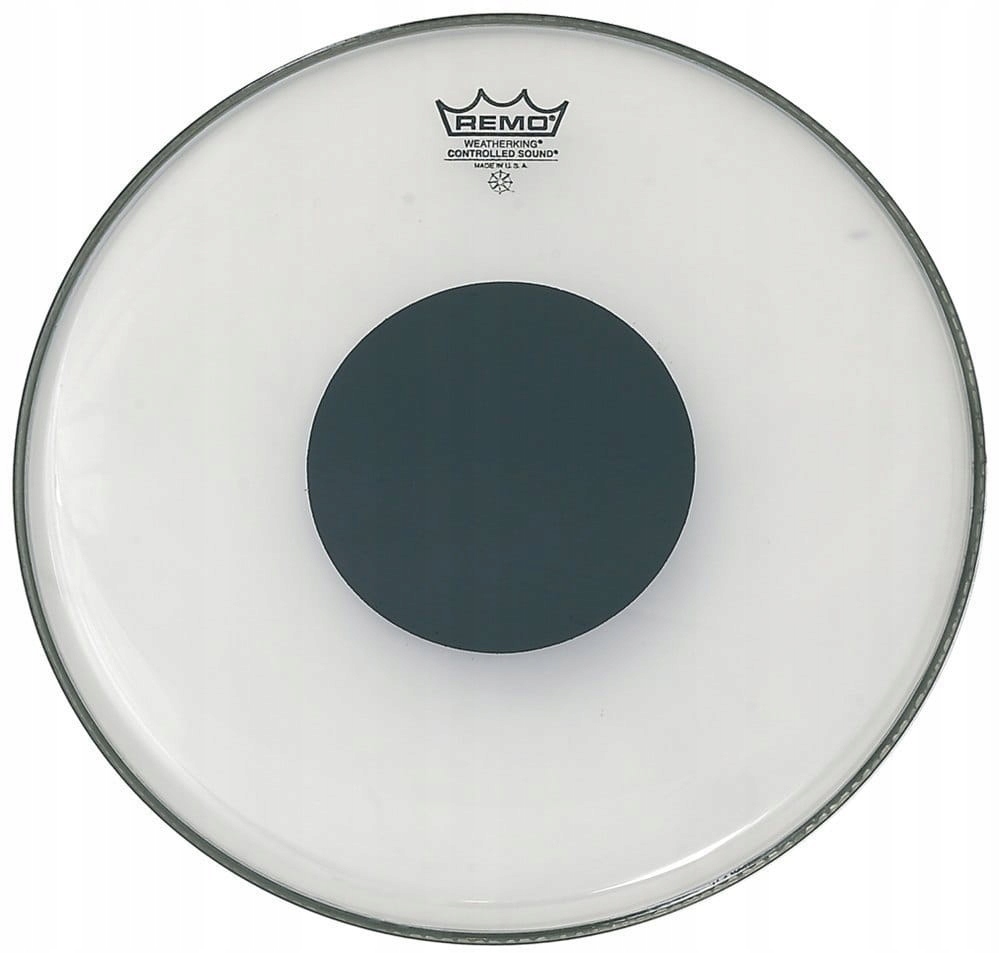 Remo Cs Black Dot Top Clear 18"