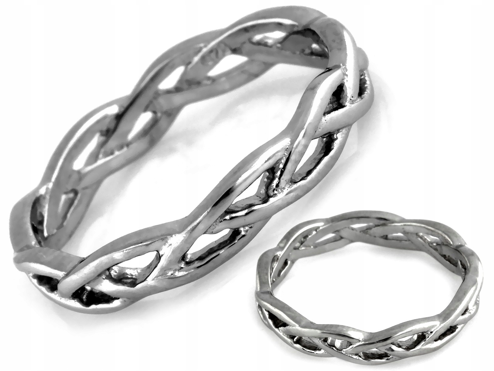 Prstýnek ze stříbra 925, propletený, moderní, moderní, r13