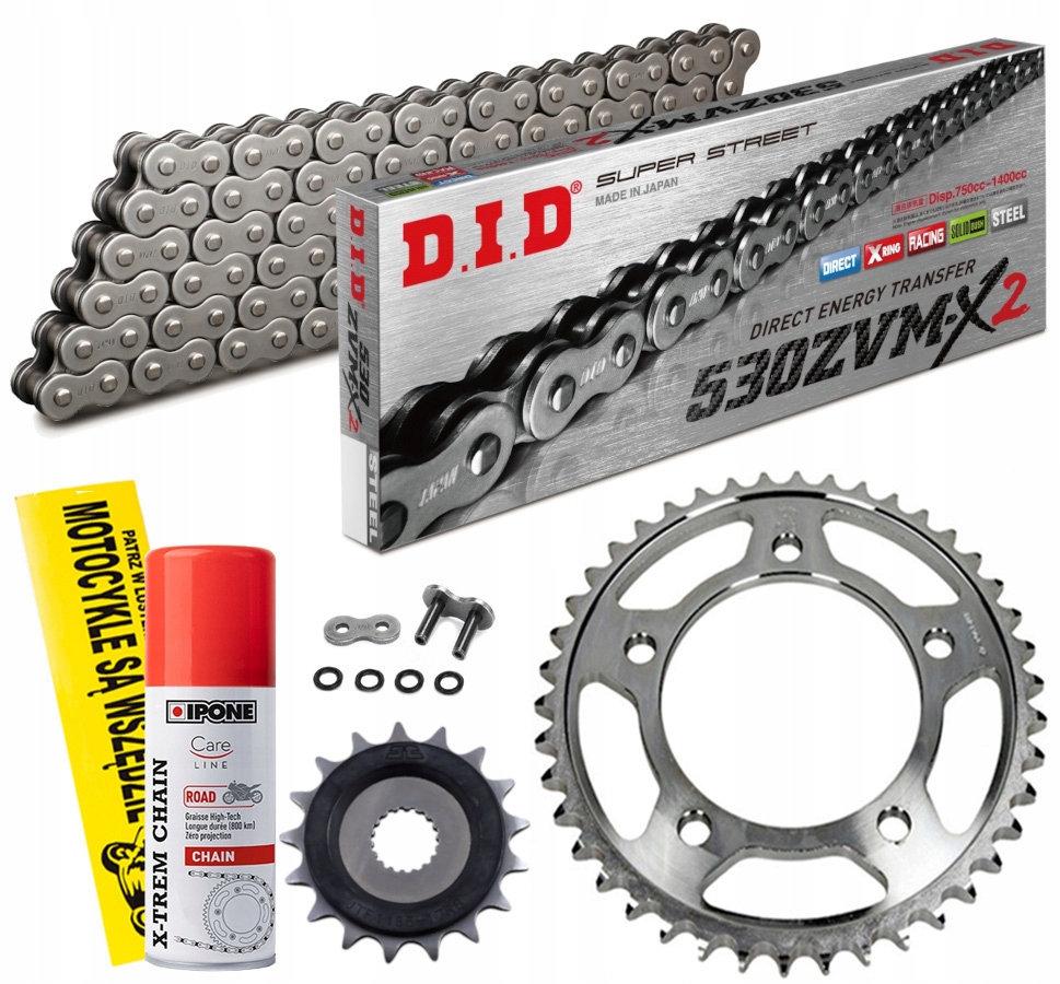 NAPĘD ZESTAW DID TŁUMIK DRGAŃ JT HONDA CBR 1100 XX BLACKBIRD 1997-2007