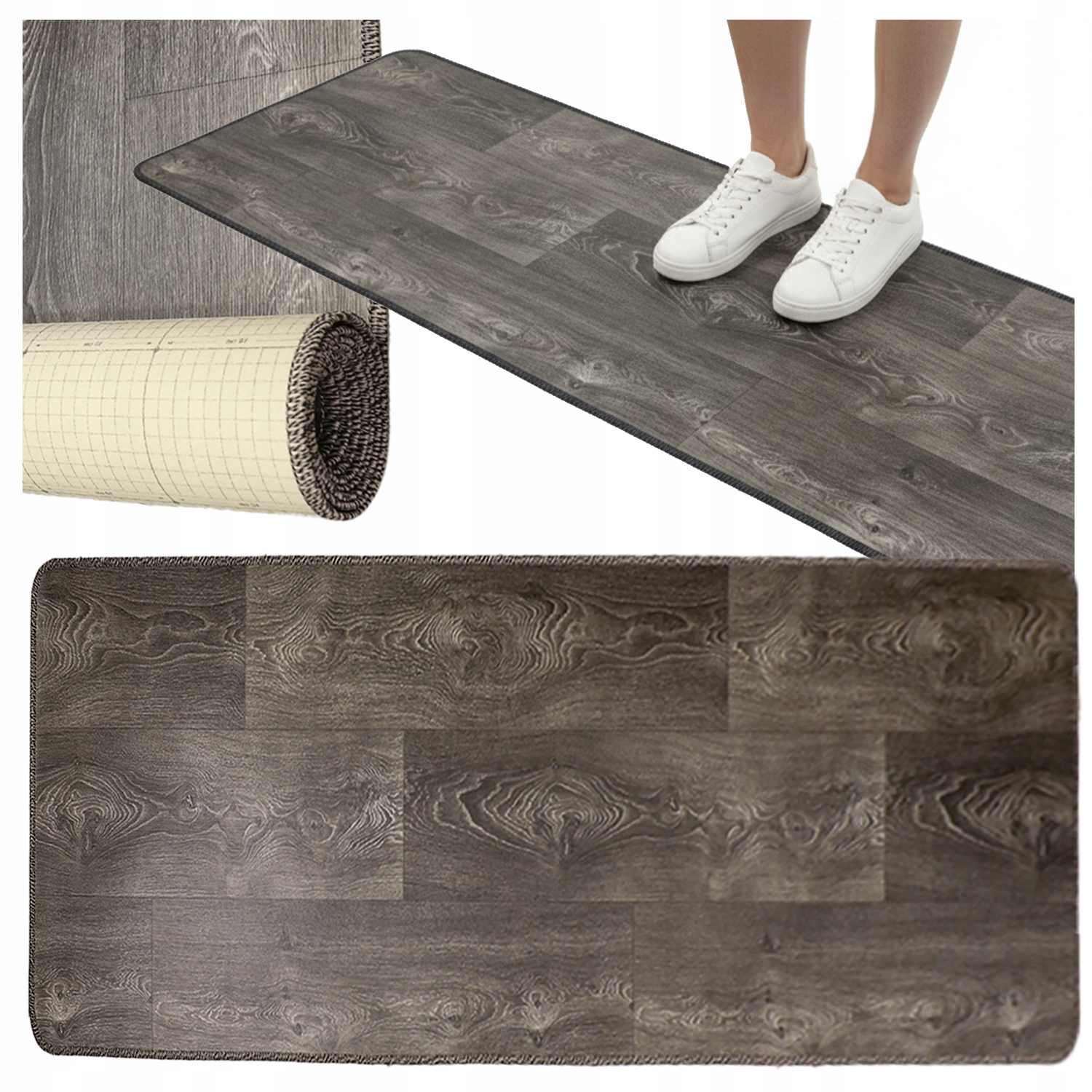 Kuchyňský koberec Podlahová kuchyňská rohož Koberec Vinylový Pvc 90x250 cm