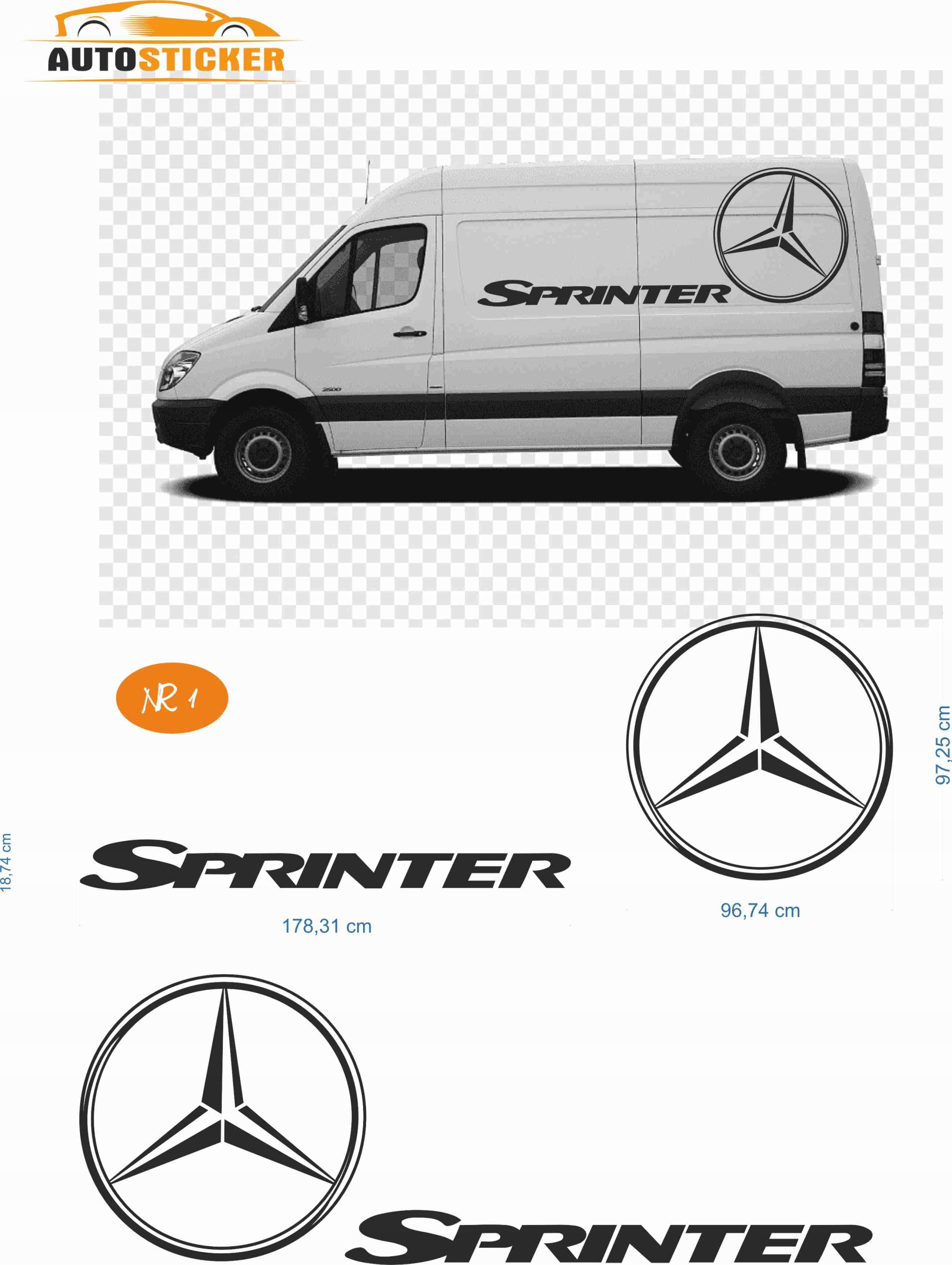 NAKLEJKA NAKLEJKI OKLEINA WLEP BUS MERCEDES SPRINTER MODEL 01