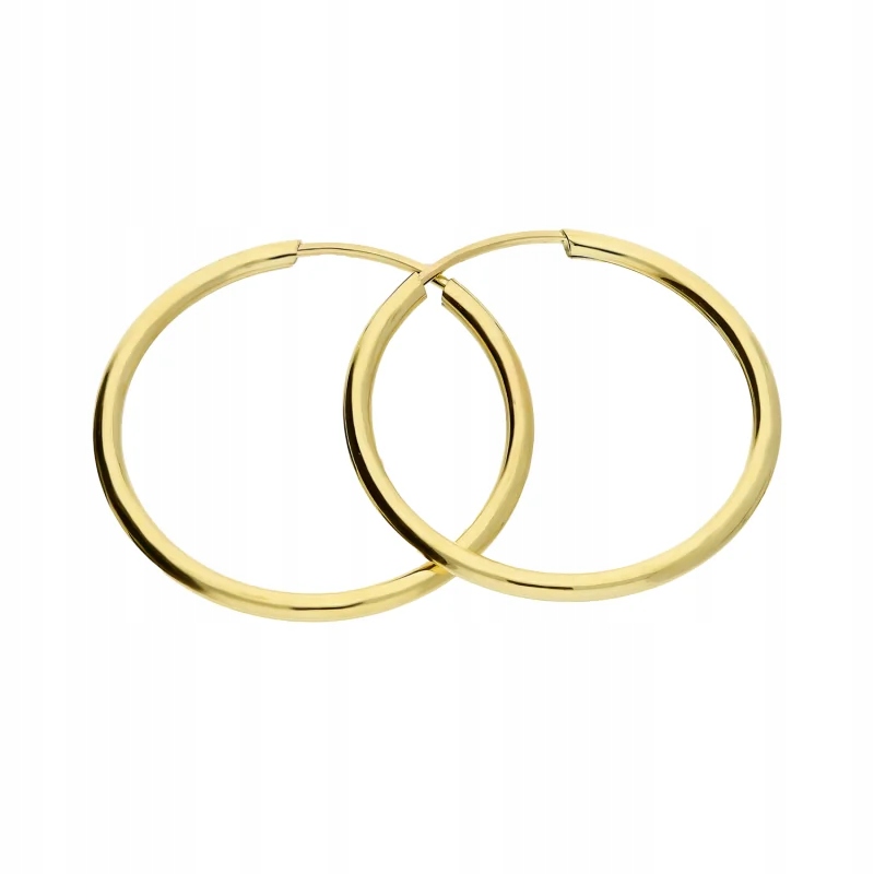 Dámské zlaté náušnice 585, módní kruhový vzor, 20 mm, dárek 0,52 g