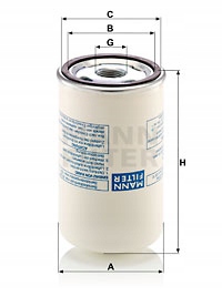 FILTR POWIETRZA, KOLEKTOR DOLOTOWY SPRĘŻARKI LB 719/2 Marka Mann-Filter