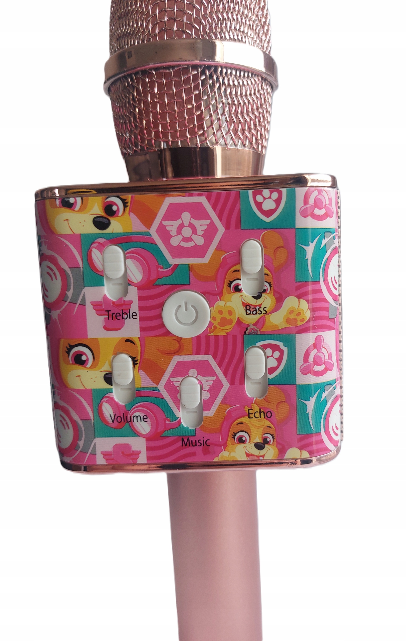 Psi Patrol Mikrofon KARAOKE BLUETOOTH PAW PATROL Skye różowy Bohater Psi Patrol