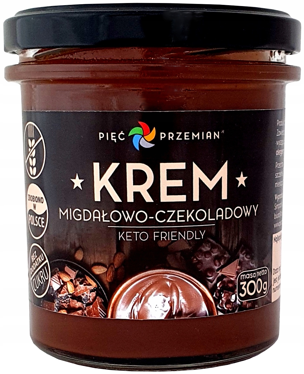 Levně 2x Pięć Przemian Mandlovo-čokoládový krém Keto Pięć Przemian, 300 g