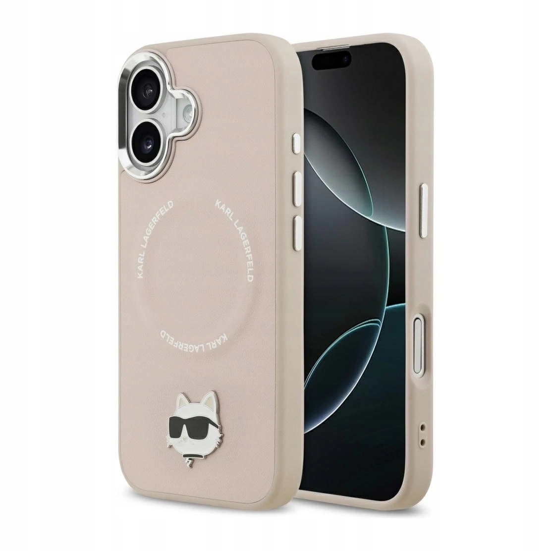 Pouzdro pro iPhone 17 Karl Lagerfeld Choupette Pin růžové