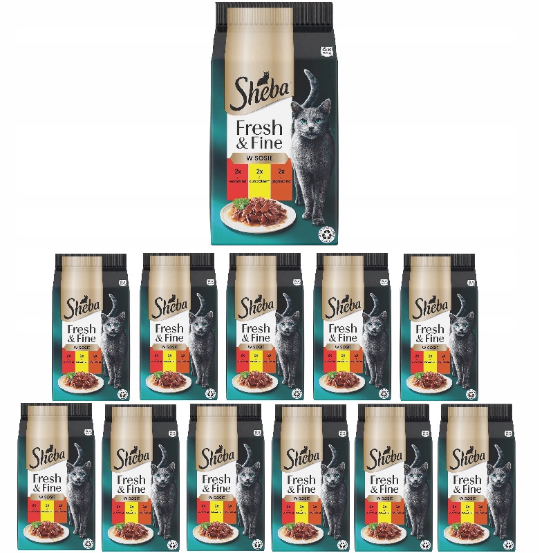 Levně Sheba Mini Masové pokrmy v omáčce 72x50g