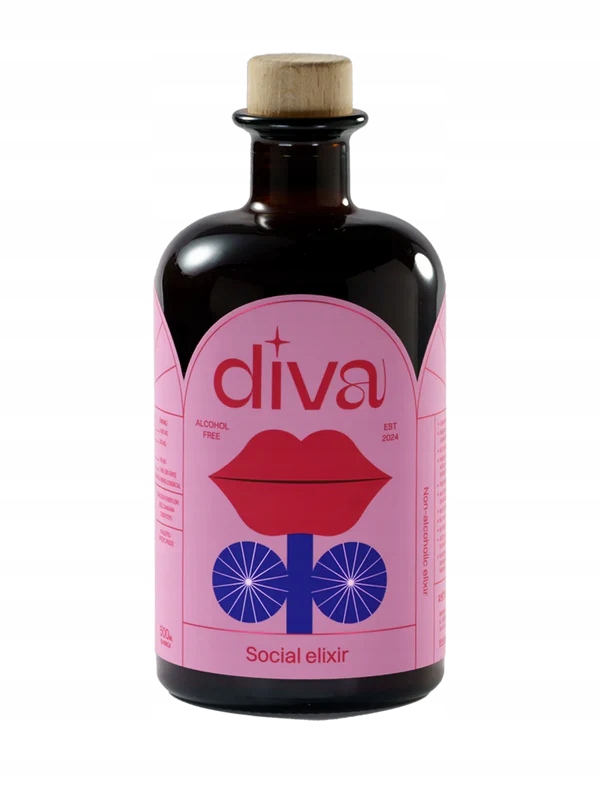 Shroom Diva Aperitivo 0% adaptogeny glitrový nápoj bez prémiového alkoholu