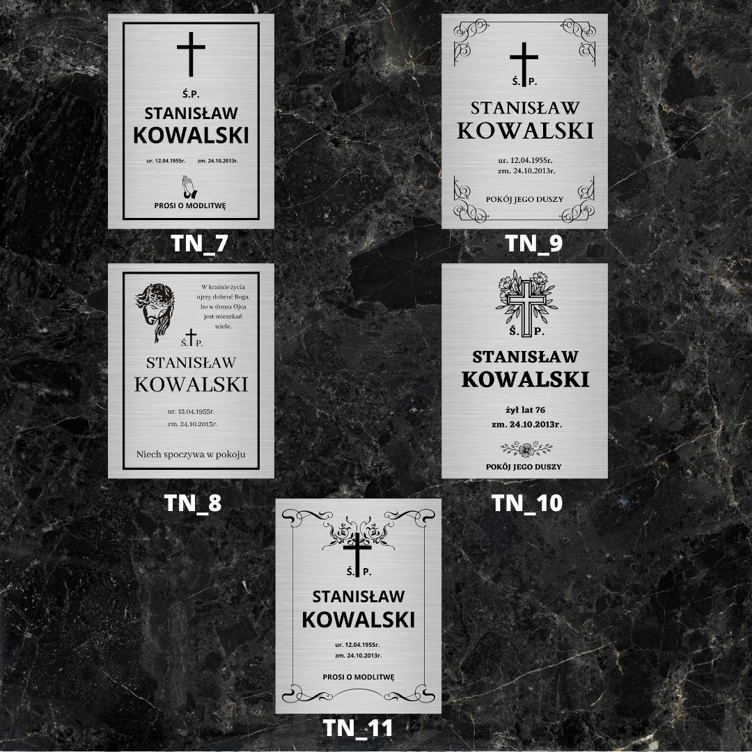 DUŻA TABLICA NAGROBKOWA 40X30CM ALUMINOWA UV TABLICZKA NAGROBNA WYTRZYMAŁA Kod producenta TABLICA NAGROBKOWA ALUMINIUM