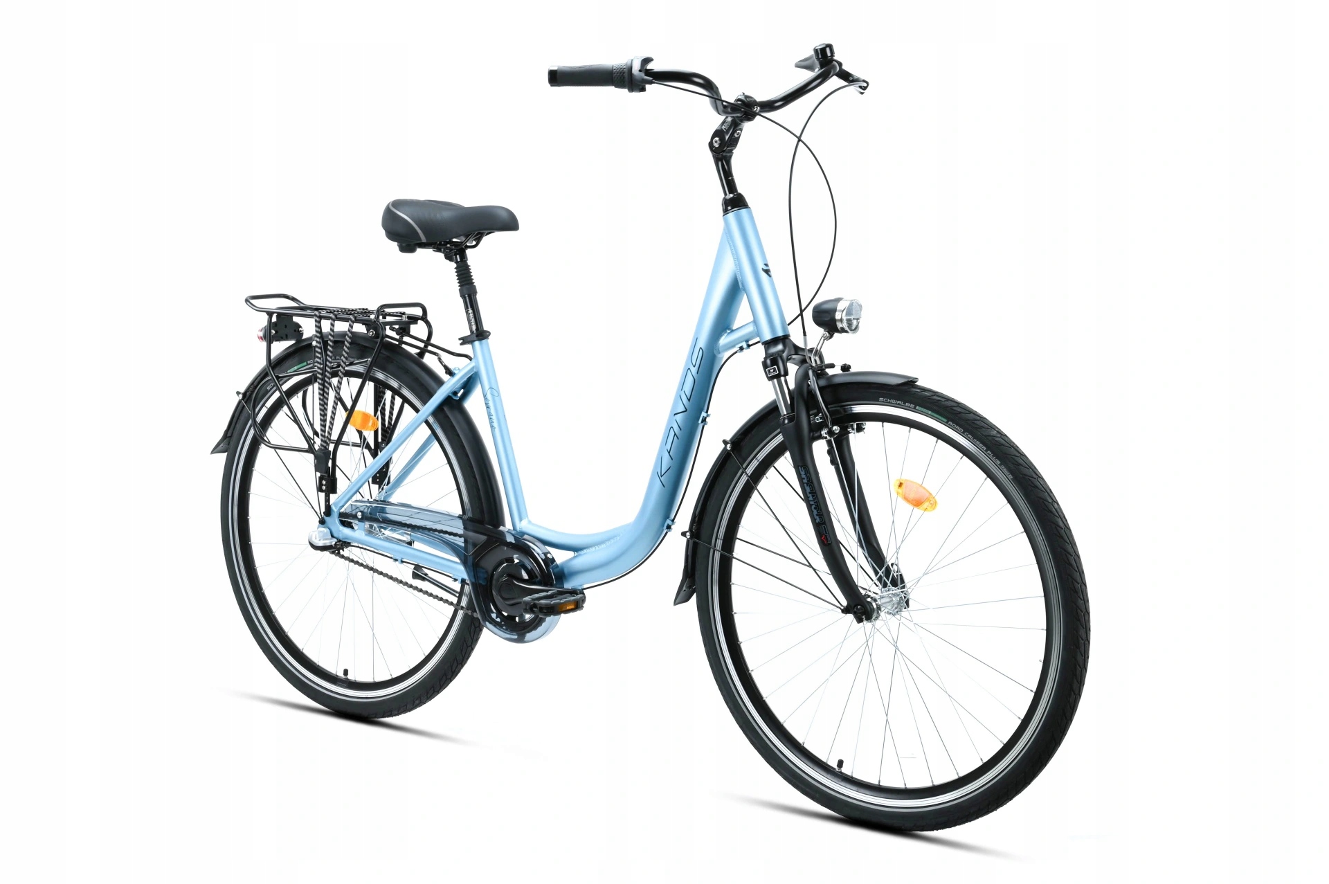 Rower miejski aluminiowy 28 Kands Soprano 3 Bieg błękitny mat rama 18"