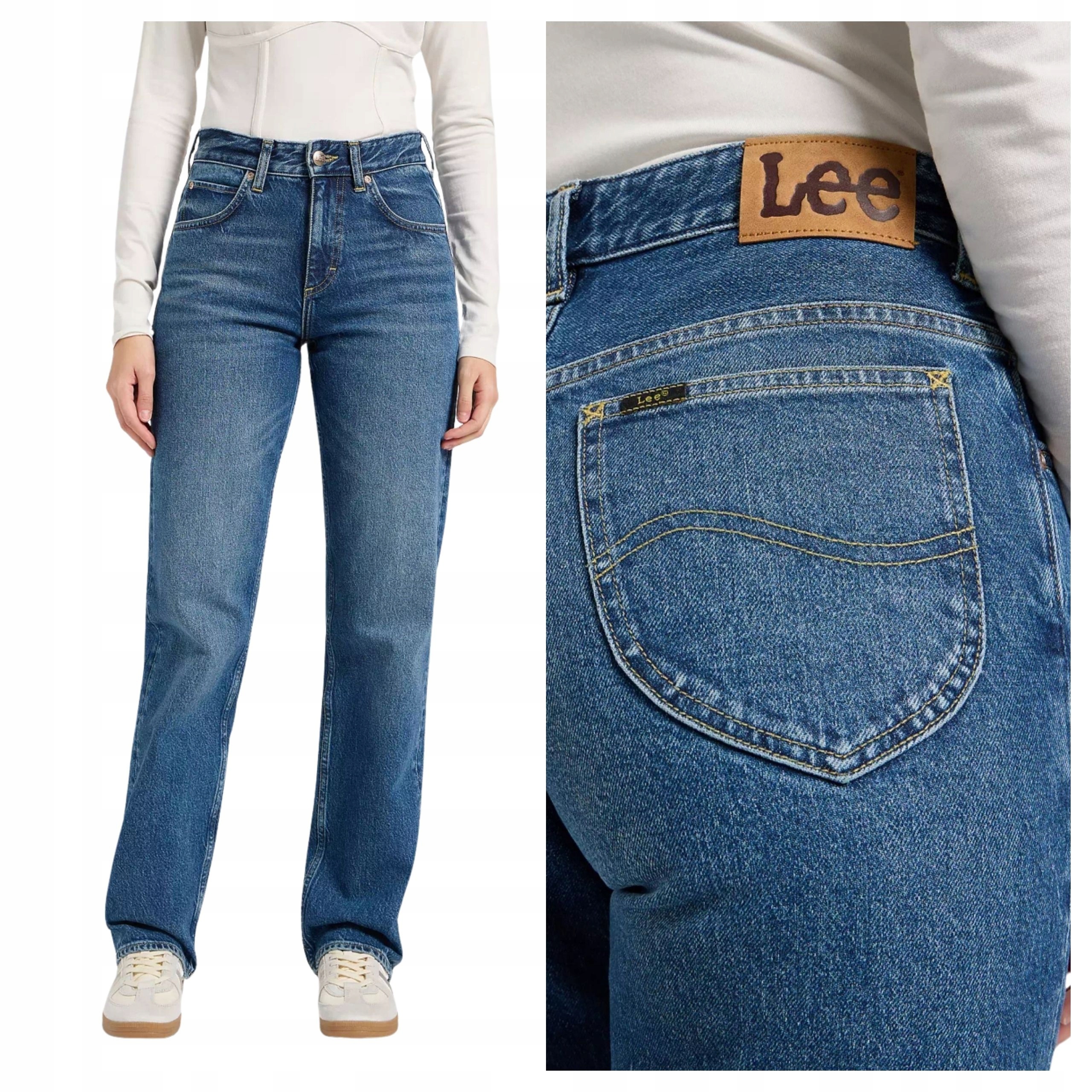 Dámské kalhoty Lee Rider Classic Džínové Jednoduché Modré W28 L31