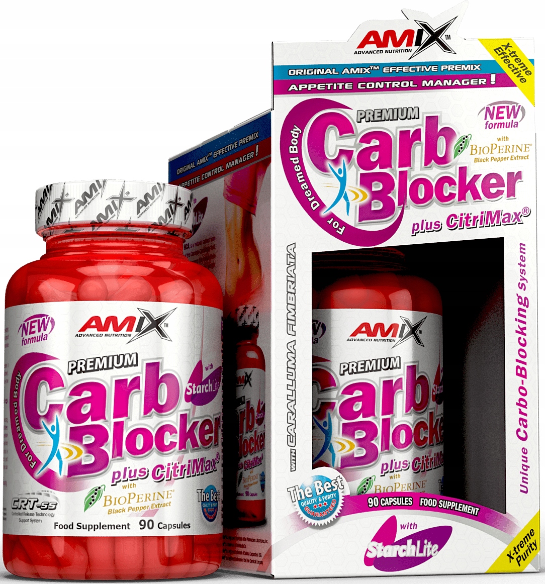 Amix Carb Blocker with Starchlite 90 Caps Spalovač