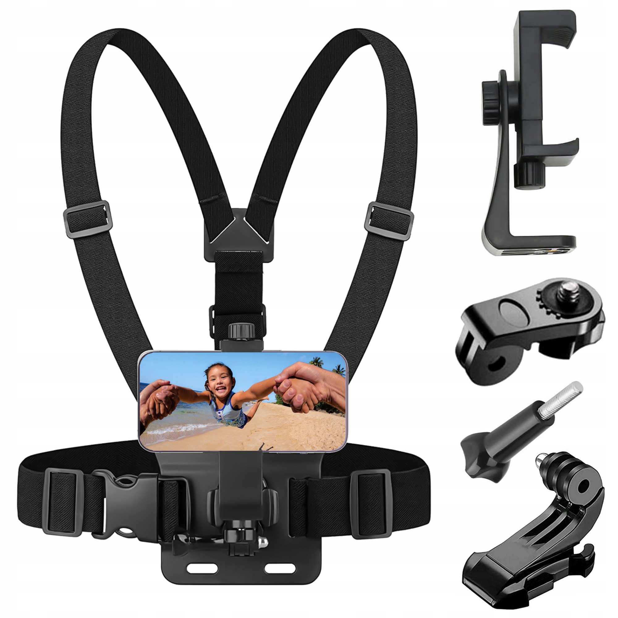 SZELKI UCHWYT NA KLATKĘ PIERSIOWĄ CHEST MOUNT NA TELEFON KAMERĘ GOPRO DJI