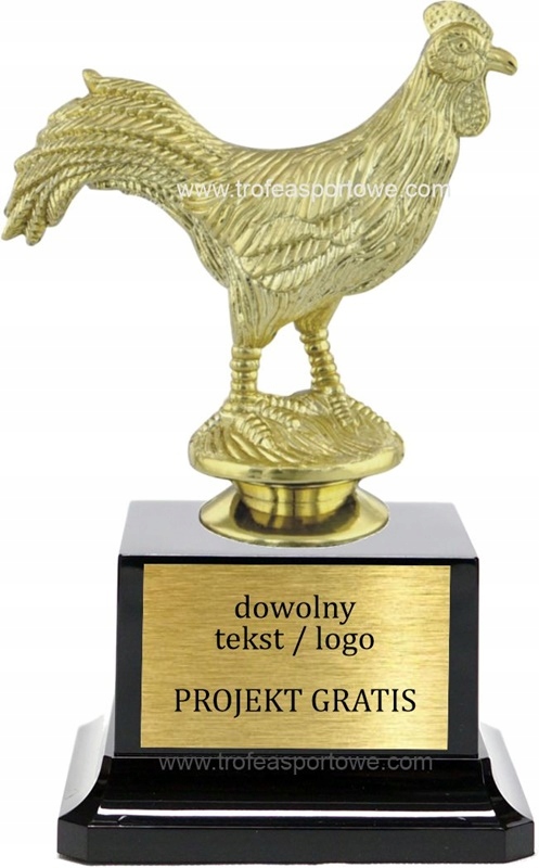 statuetka hodowla wystawa ptactwo KOGUT 15cm +GRAW