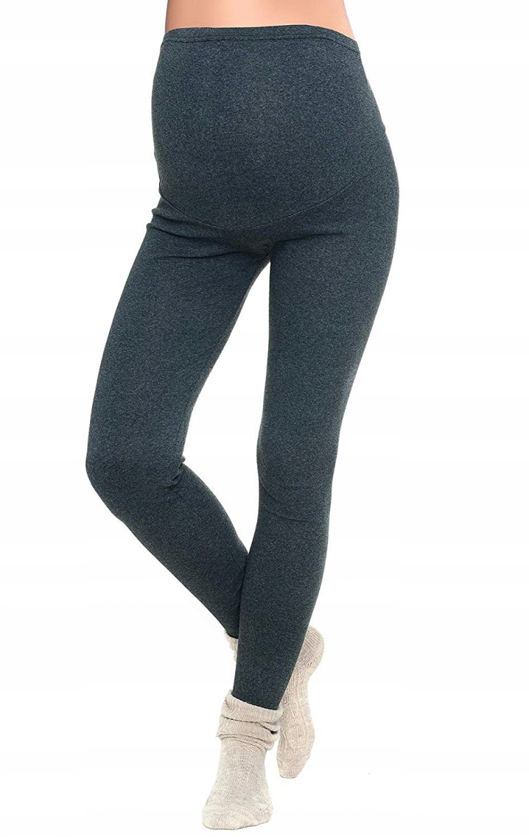 

Komfortowe legginsy ciążowe zimowe grafitowe XL