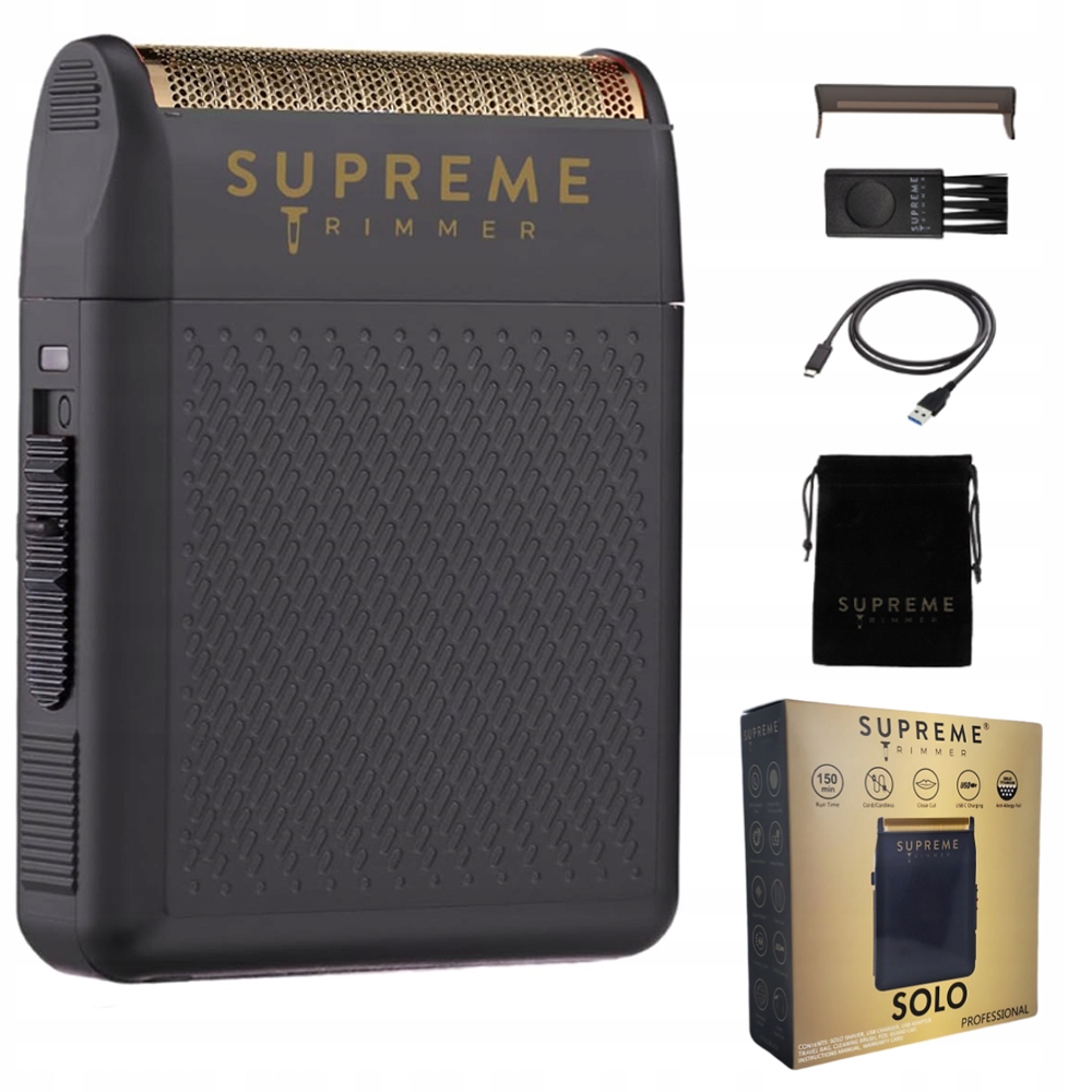 Supreme Trimmers Usa Golarka Solo Shaver Black Mała Mocna
