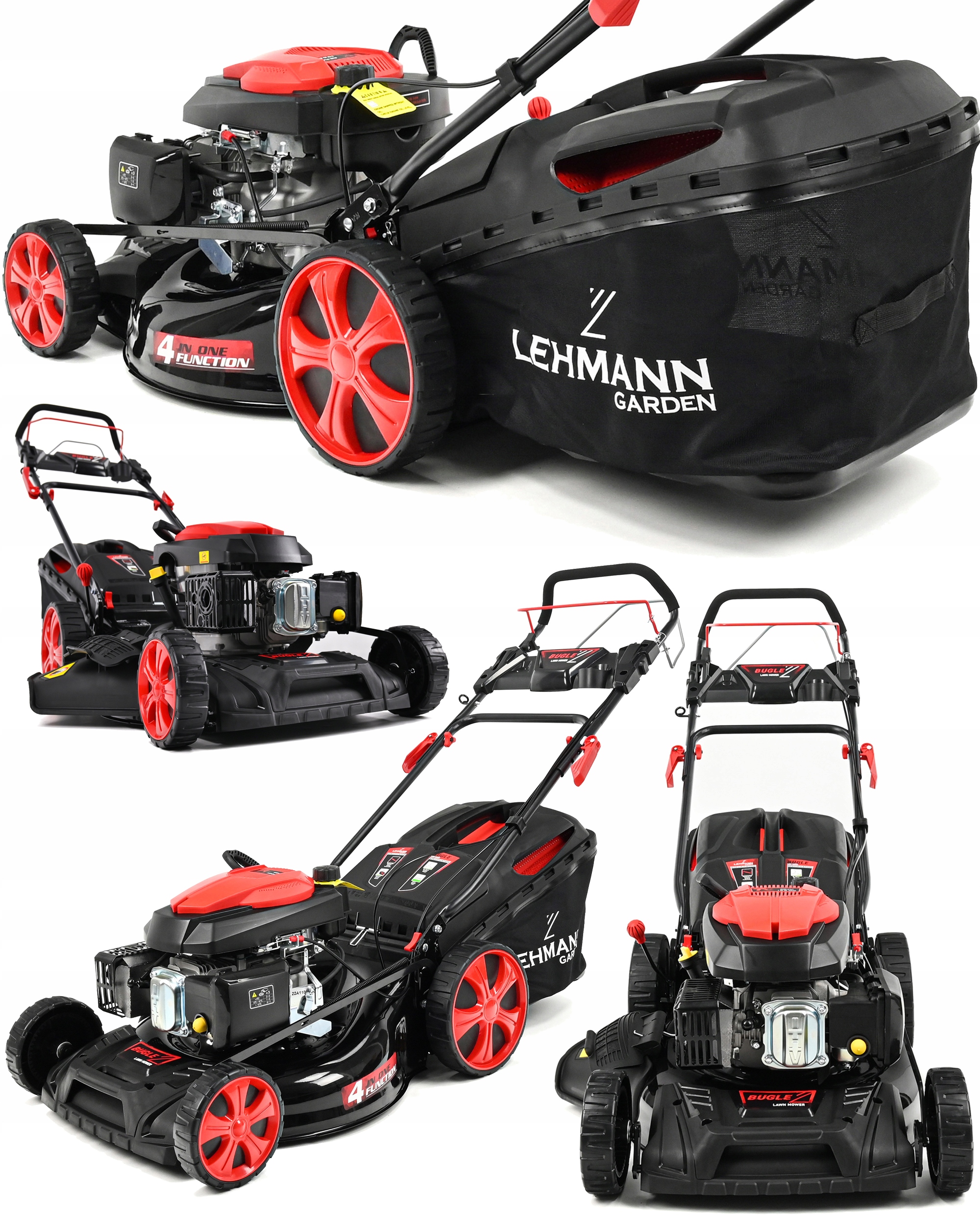 KOSIARKA SPALINOWA LEHMANN 53CM NAPĘD 9W1 MOCNA 9KM POWŁOKA OCHRONNA Kosz z koszem