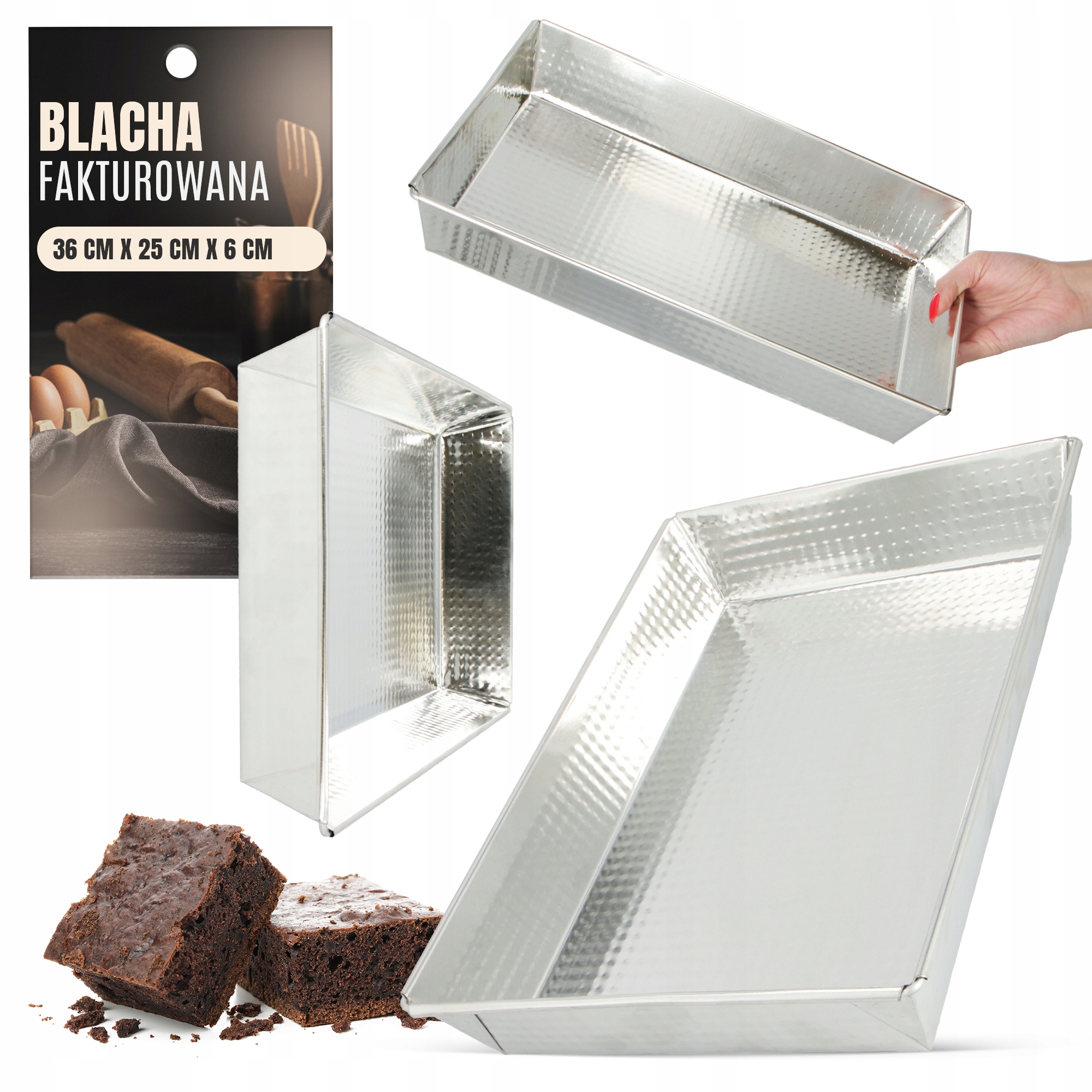 

Blacha Pieczenia Ciast Placków Brytfanna 36x25 cm