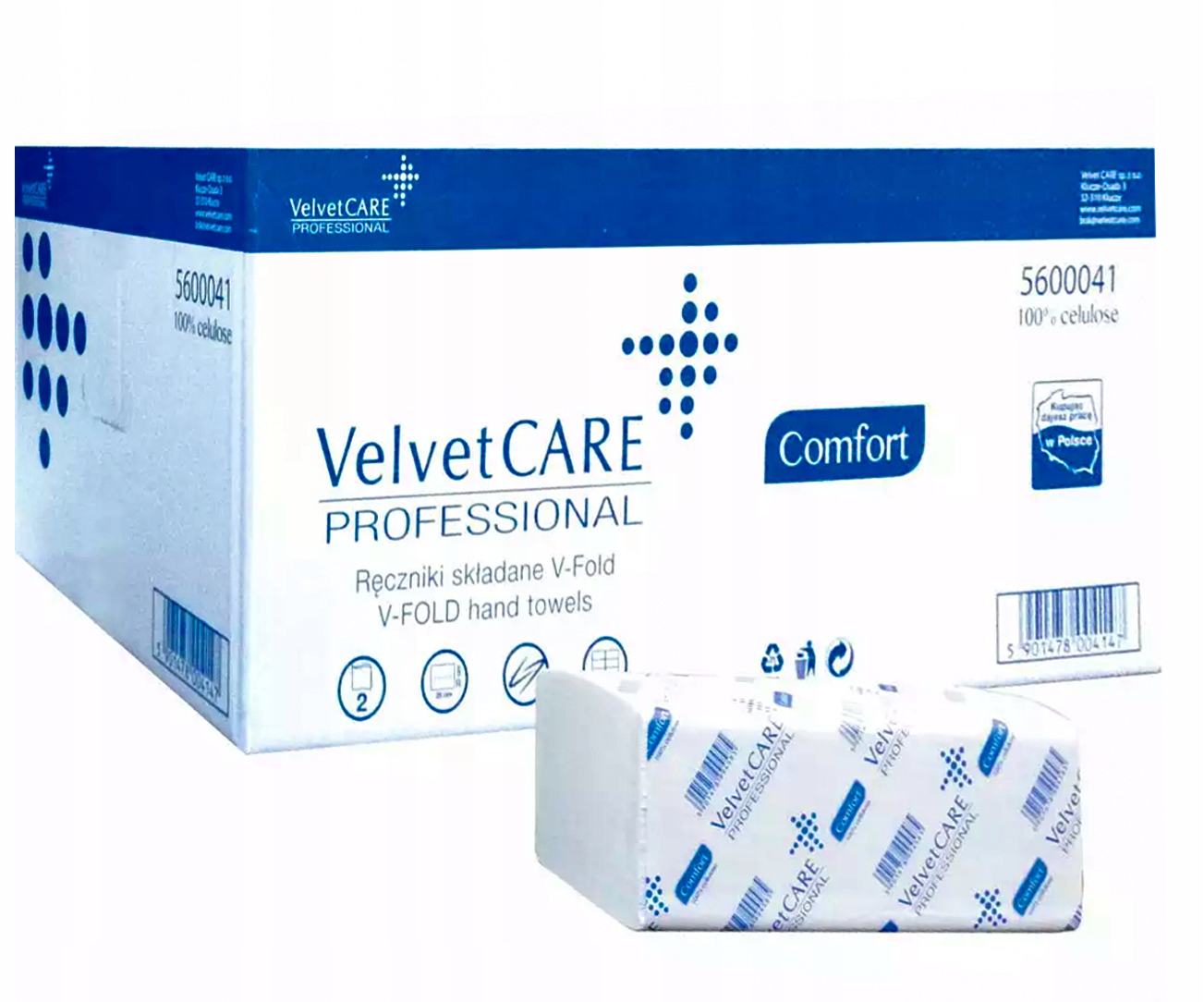 

Velvet Care Ręcznik Składany Zz V-fold 20SZT Biały