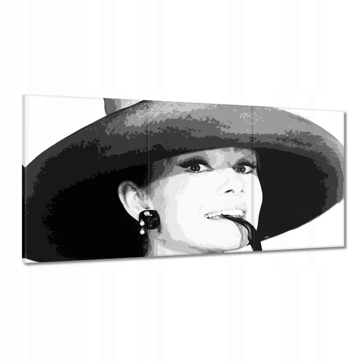 Obrazy 180x90 Hepburn s klobúkom
