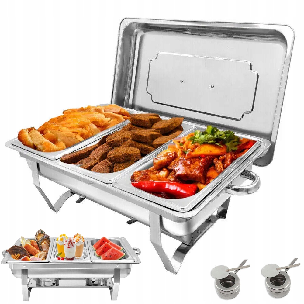 Ohřívač Gn 1/3 Pro Gastronomické Pokrmy 9 L Nerezová Ocel