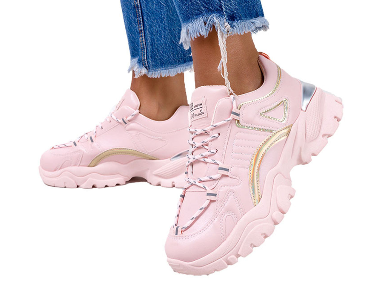 BUTY SPORTOWE DAMSKIE LEKKIE SNEAKERSY PLATFORMA